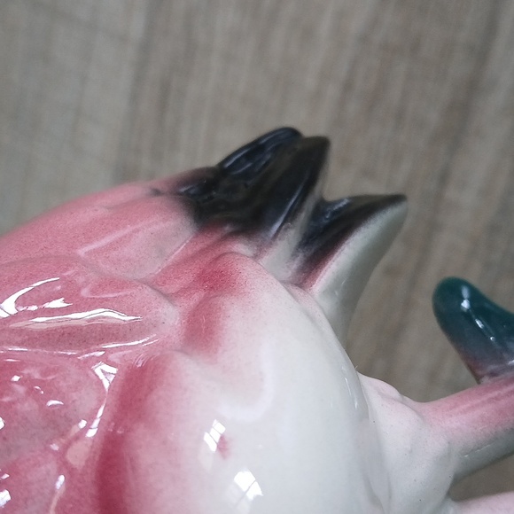 Vintage MCM pink flamingo planter tropical old Florida - Picture 7 of 11